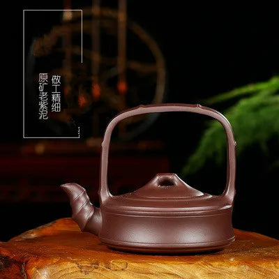 Lifting Beam Purple Sand Teapot Yixing Famous Handmade Purple Clay Home Kung Fu Black Tea Oolong Big Teapot Boutique Teaware