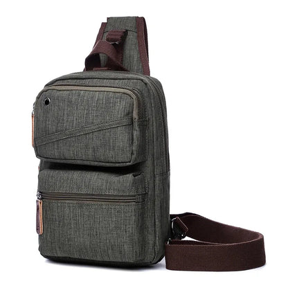 Light Casual Multifunctional Unisex Solid Microfiber Man Suspender Shoulder Bag Cross-body Messenger Chest Bags