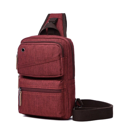 Light Casual Multifunctional Unisex Solid Microfiber Man Suspender Shoulder Bag Cross-body Messenger Chest Bags