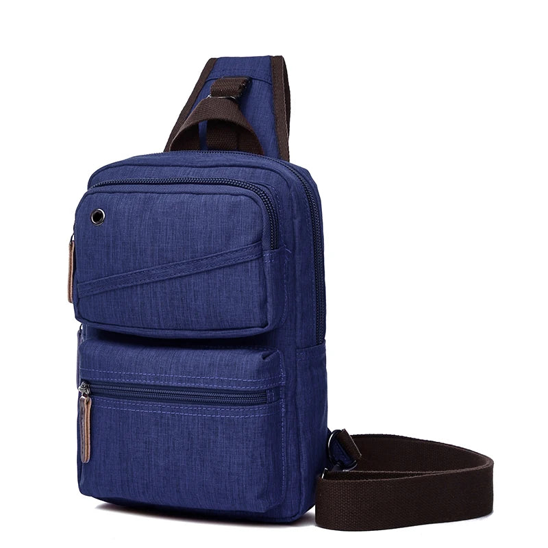 Light Casual Multifunctional Unisex Solid Microfiber Man Suspender Shoulder Bag Cross-body Messenger Chest Bags