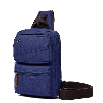 Light Casual Multifunctional Unisex Solid Microfiber Man Suspender Shoulder Bag Cross-body Messenger Chest Bags