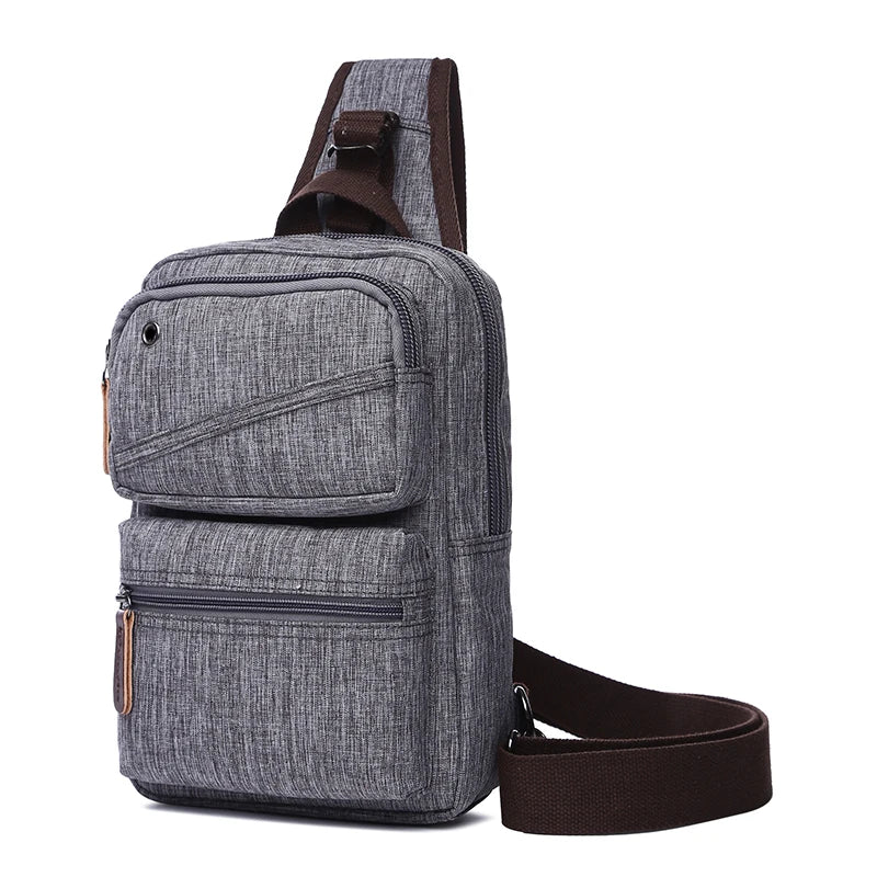 Light Casual Multifunctional Unisex Solid Microfiber Man Suspender Shoulder Bag Cross-body Messenger Chest Bags