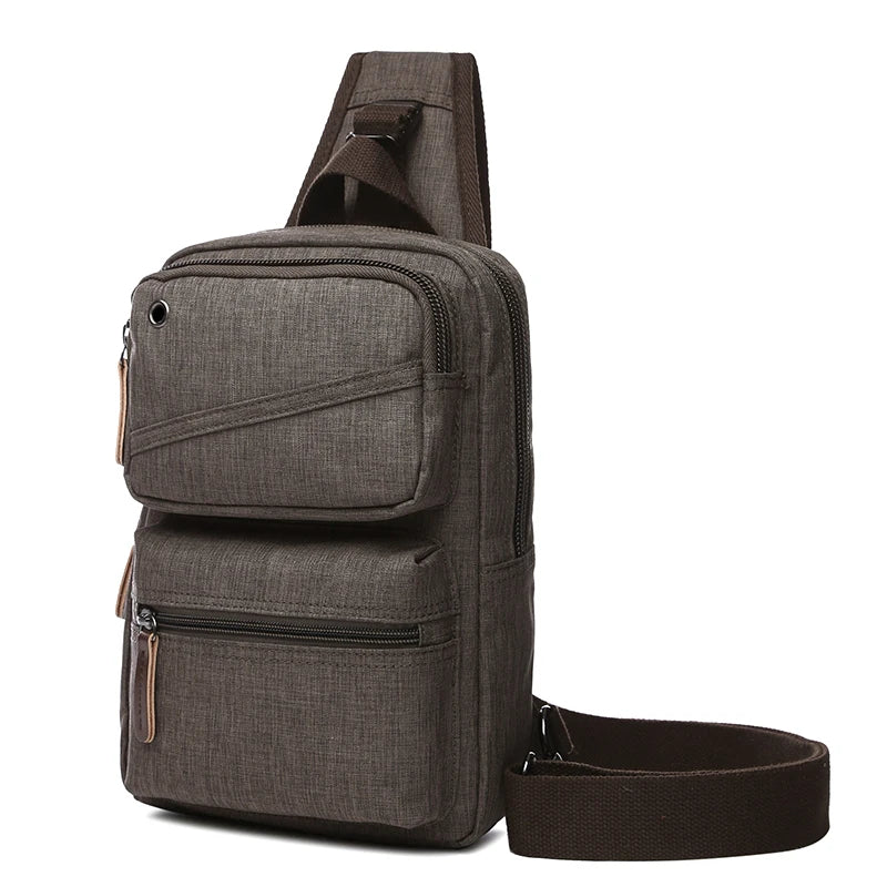 Light Casual Multifunctional Unisex Solid Microfiber Man Suspender Shoulder Bag Cross-body Messenger Chest Bags