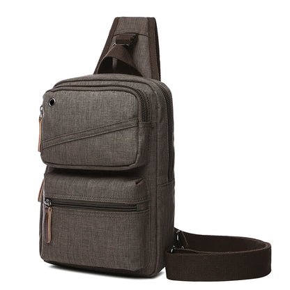 Light Casual Multifunctional Unisex Solid Microfiber Man Suspender Shoulder Bag Cross-body Messenger Chest Bags
