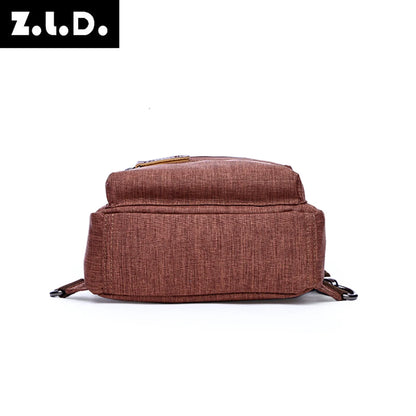 Light Casual Multifunctional Unisex Solid Microfiber Man Suspender Shoulder Bag Cross-body Messenger Chest Bags