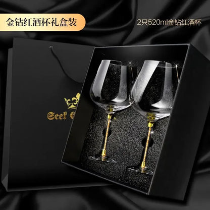 Light Luxury High-end Crystal Cup Red Wine Glass Set Tall Glass Party Wine Glass Glasses Drinking Glasses for Champagne Flute