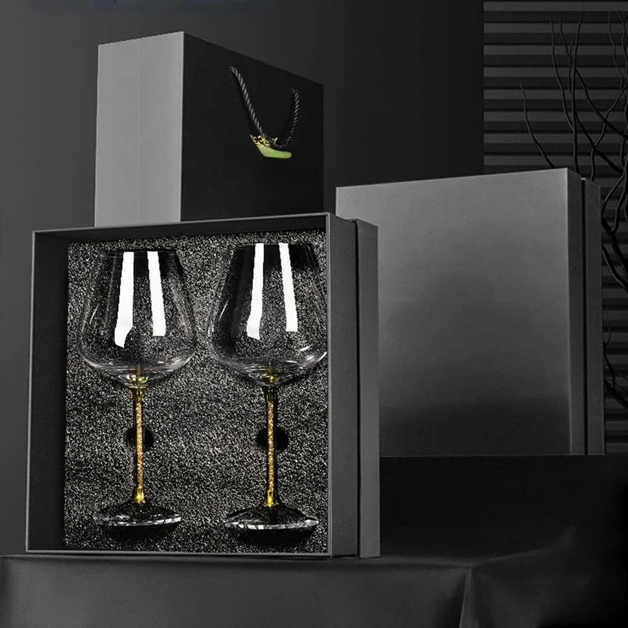 Light Luxury High-end Crystal Cup Red Wine Glass Set Tall Glass Party Wine Glass Glasses Drinking Glasses for Champagne Flute