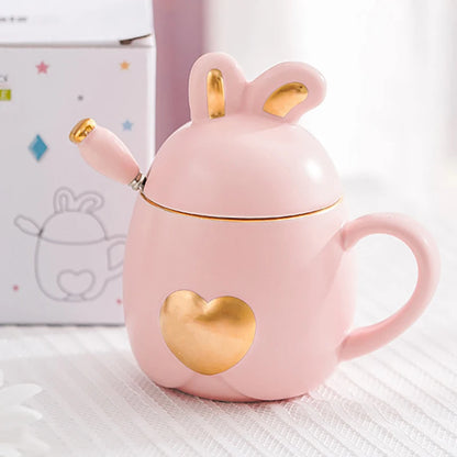 Light Luxury Rabbit Mug Coffee Cup Mug for Tea Beautiful Tea Mugs Christmas Cups and Mugs Thermos Thermal Gift Thermo Original