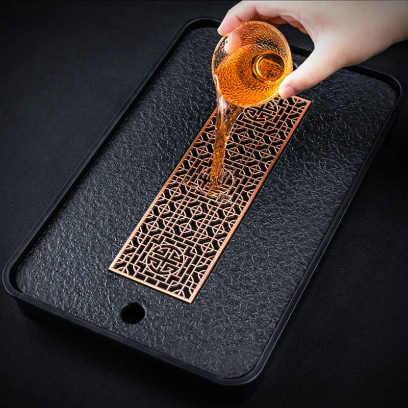 Light Luxury Tea Table Tray High Quality Chinese Tea Tray Tea Set Board Drainage Water Storage Tea Board