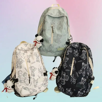 Lightweight Backpack Water Resistant Classical Casual Daypack Cute Cartoon School Bookbag for Teenage Students