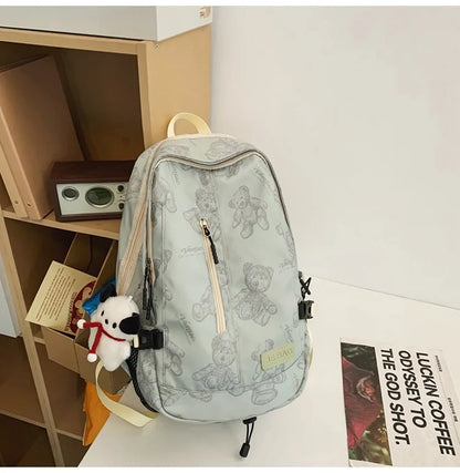 Lightweight Backpack Water Resistant Classical Casual Daypack Cute Cartoon School Bookbag for Teenage Students
