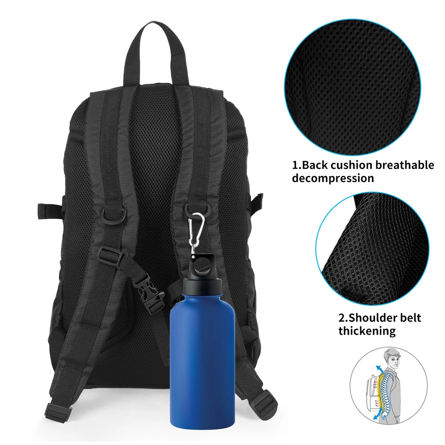 Lightweight Hiking Backpack Water Resistant 40L Travel Backpacks Camping Trekking Outdoor Sport Cycling Day Pack for Men Women