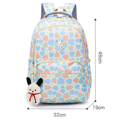 Lightweight Kids Backpack Functional Pockets Kawaii Teen School Backpack Watrer Resistant Bookbag for Primary Elementary School