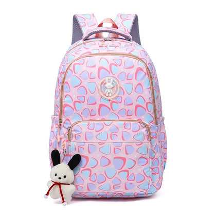 Lightweight Kids Backpack Functional Pockets Kawaii Teen School Backpack Watrer Resistant Bookbag for Primary Elementary School