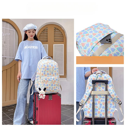 Lightweight Kids Backpack Functional Pockets Kawaii Teen School Backpack Watrer Resistant Bookbag for Primary Elementary School
