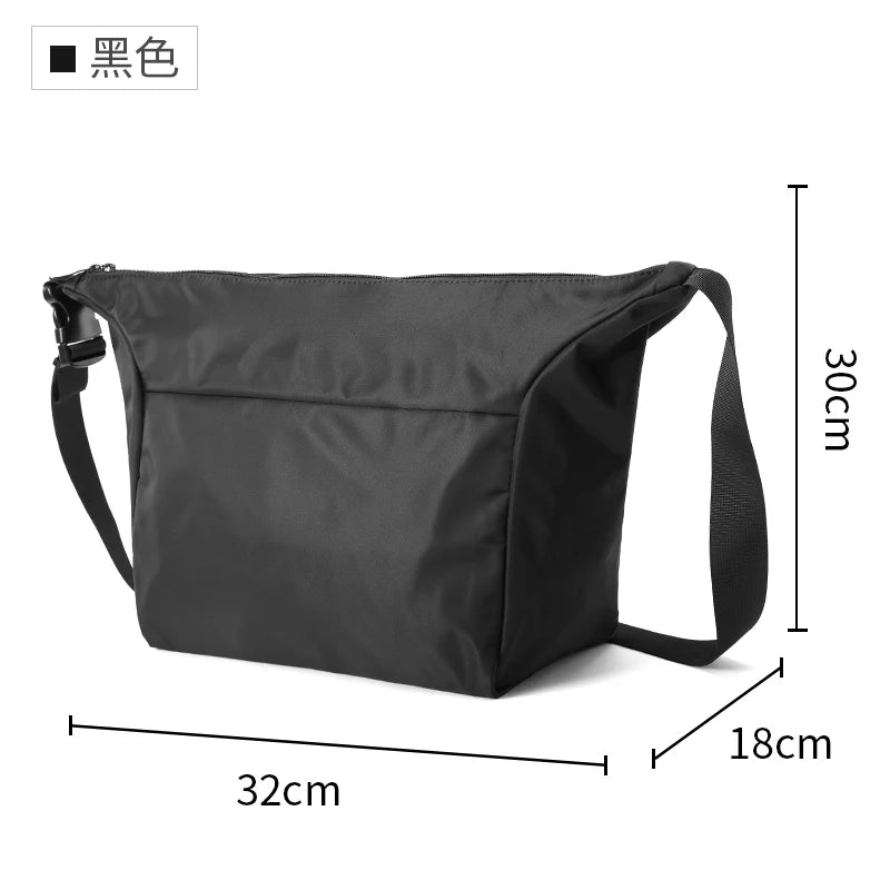 Lightweight Men's Crossbody 12inch IPad Oxford Waterproof Leisure Zip 2024 All-match Messenger Bag For Travel Boy Sports Bag