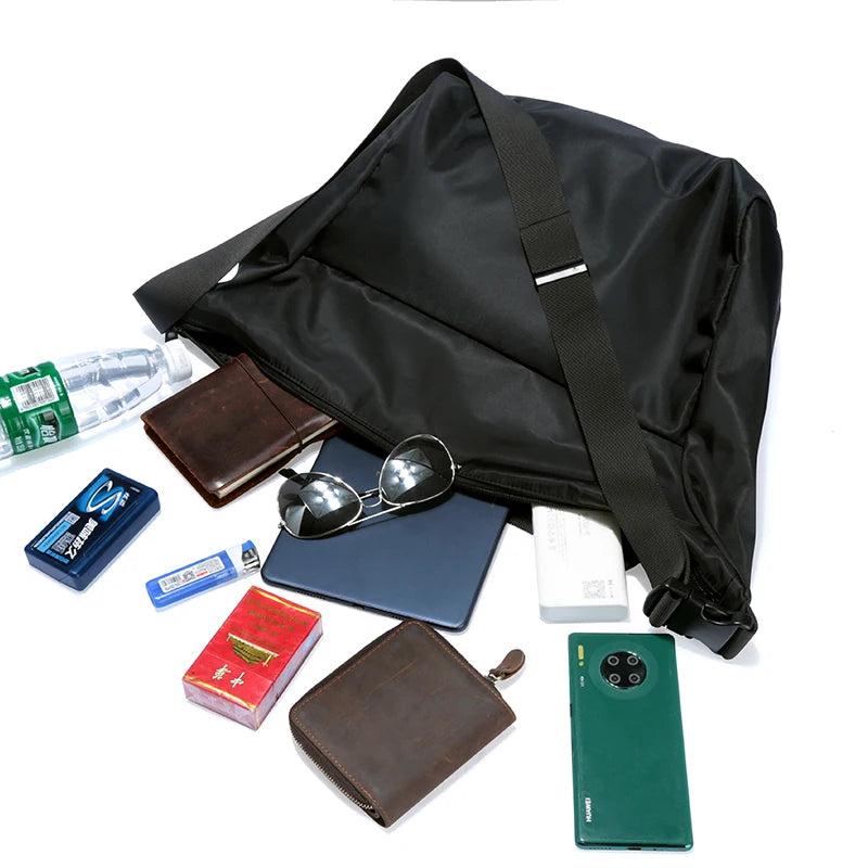 Lightweight Men's Crossbody 12inch IPad Oxford Waterproof Leisure Zip 2024 All-match Messenger Bag For Travel Boy Sports Bag