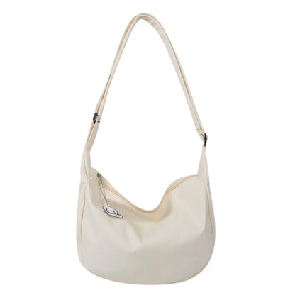 Lightweight Nylon Shoulder Bag with Pendant Crossbody Bags for Women Perfect for School Commuting and Shopping