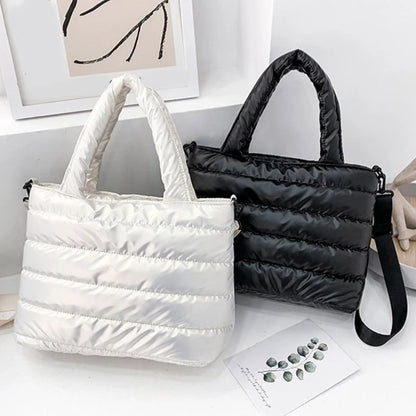 Lightweight Quilted Tote Bag Stylish and Versatile Shoulder Bags Handbag with Down Cotton Padding