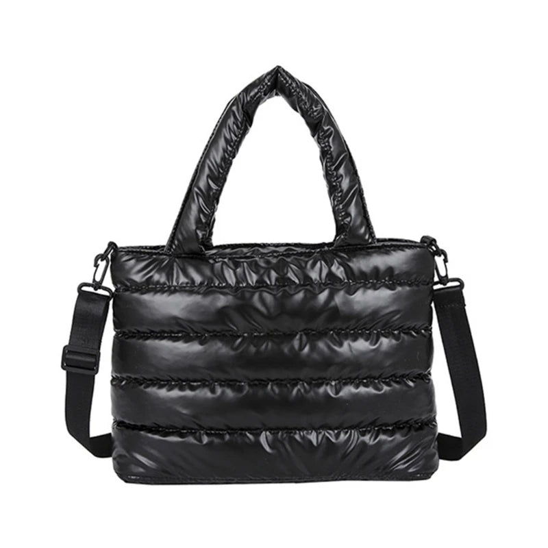 Lightweight Quilted Tote Bag Stylish and Versatile Shoulder Bags Handbag with Down Cotton Padding
