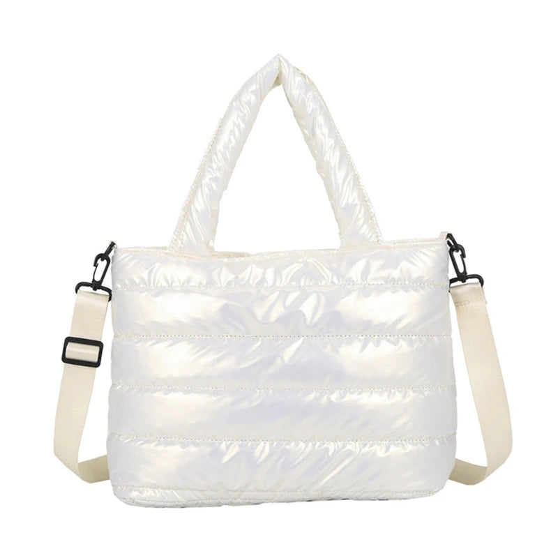 Lightweight Quilted Tote Bag Stylish and Versatile Shoulder Bags Handbag with Down Cotton Padding