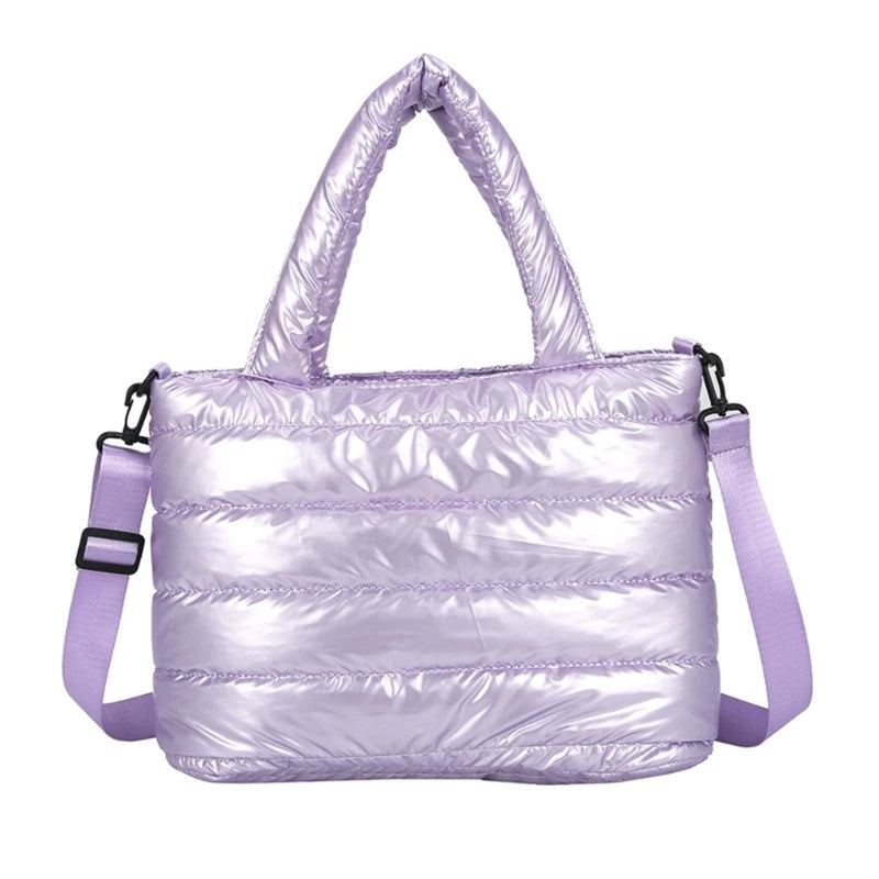 Lightweight Quilted Tote Bag Stylish and Versatile Shoulder Bags Handbag with Down Cotton Padding