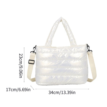 Lightweight Quilted Tote Bag Stylish and Versatile Shoulder Bags Handbag with Down Cotton Padding