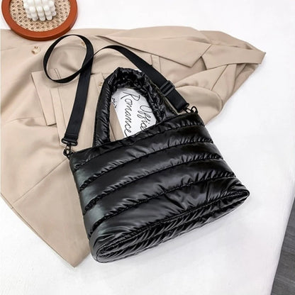 Lightweight Quilted Tote Bag Stylish and Versatile Shoulder Bags Handbag with Down Cotton Padding