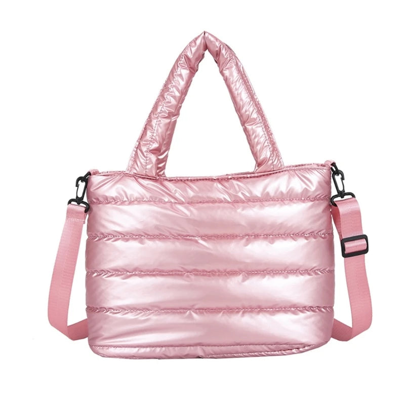 Lightweight Quilted Tote Bag Stylish and Versatile Shoulder Bags Handbag with Down Cotton Padding