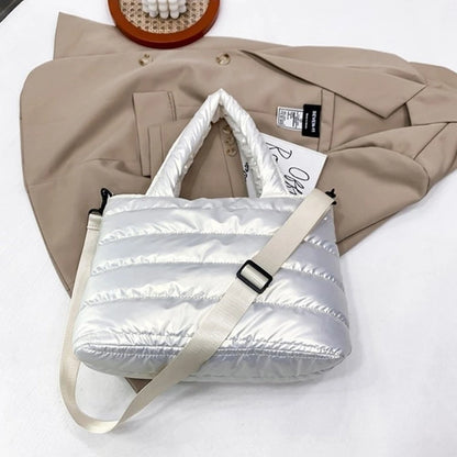 Lightweight Quilted Tote Bag Stylish and Versatile Shoulder Bags Handbag with Down Cotton Padding
