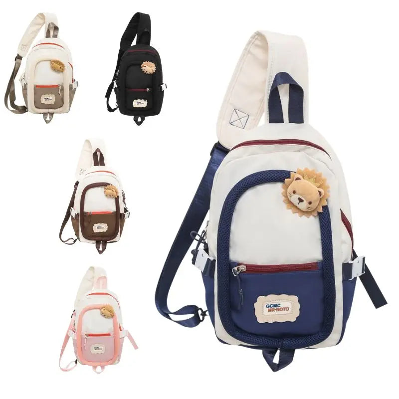 Lightweight Sling Backpack Bag, Crossbody Shoulder Bag Travel Hiking Daypack Chest Bag with Front Square Pocket