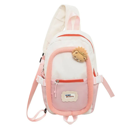 Lightweight Sling Backpack Bag, Crossbody Shoulder Bag Travel Hiking Daypack Chest Bag with Front Square Pocket