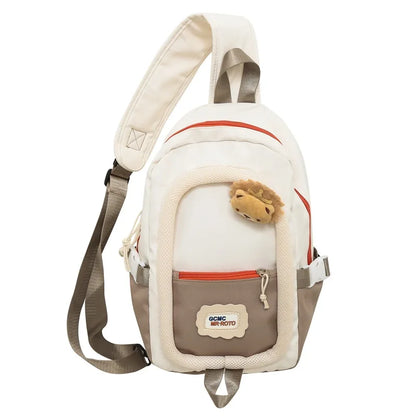 Lightweight Sling Backpack Bag, Crossbody Shoulder Bag Travel Hiking Daypack Chest Bag with Front Square Pocket