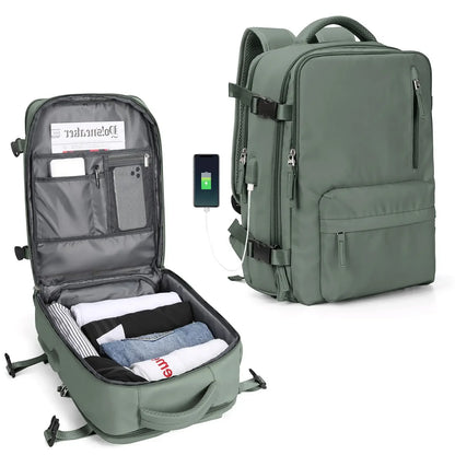 Lightweight Travel Backpack Bags Large Capacity Women's Multifunctional Suitcase USB Charging Woman airplane Luggage Bagpacks