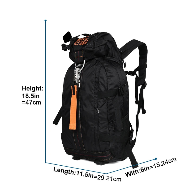 Lightweight Travel Backpack Flight Parachute Pack Nylon Rucksacks for Men Women for Outdoor Hiking Camping Trekking Climbing