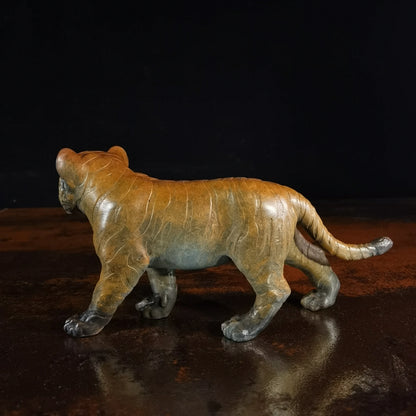 Limited Edition Famous sculptor Auspicious animal Ornament Original Tiger cub Good luck bronze Sculpture home office Bar ART
