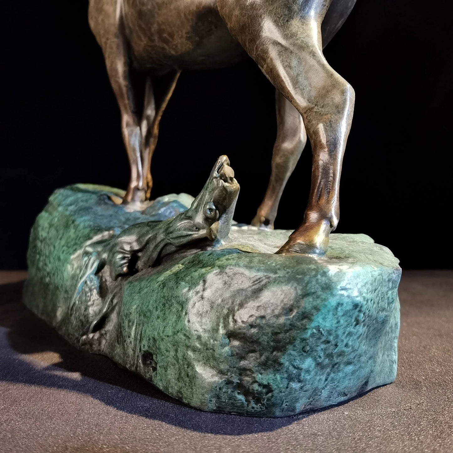 Limited Edition Famous sculptor Auspicious animal Ornament Original bellwether Good luck bronze Sculpture home office Bar ART
