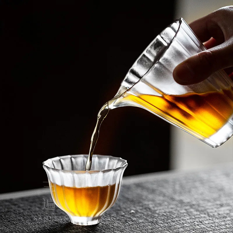 Linghua Glass Tea Set Gift Tea Ceremony Kung Fu Teacup Home Japanese Glass Tea Making Gaiwan