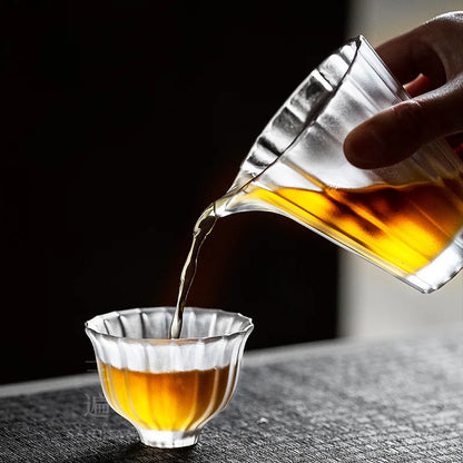 Linghua Glass Tea Set Gift Tea Ceremony Kung Fu Teacup Home Japanese Glass Tea Making Gaiwan