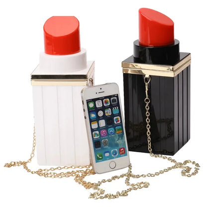 Lipstick Shape Designer Acrylie Wedding Party clutch purse evening bags clutches Women Shoulder Crossbody Bag for women Purses