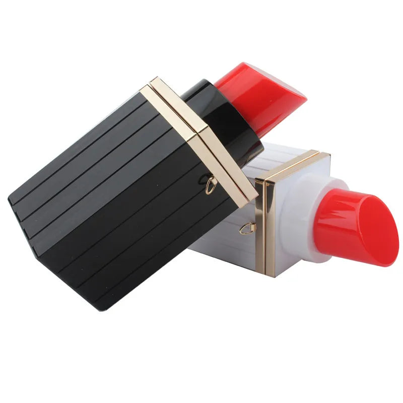 Lipstick Shape Designer Acrylie Wedding Party clutch purse evening bags clutches Women Shoulder Crossbody Bag for women Purses