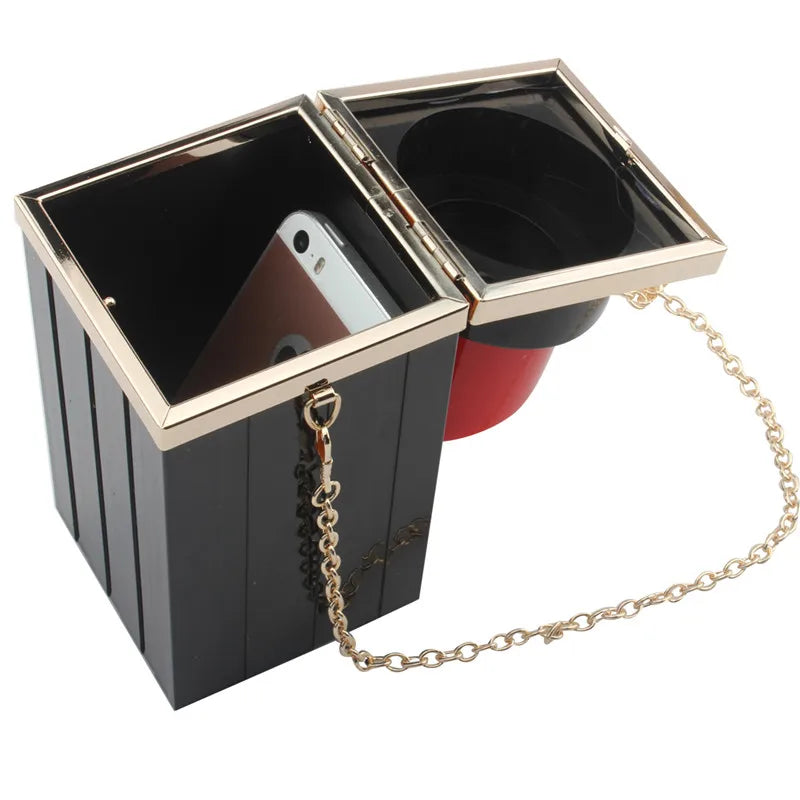 Lipstick Shape Designer Acrylie Wedding Party clutch purse evening bags clutches Women Shoulder Crossbody Bag for women Purses
