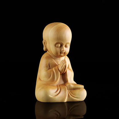 Little Monk Decoration New Chinese Zen Home Decoration Solid Wood Tea Decoration Small Zen Sami Statue Decoration