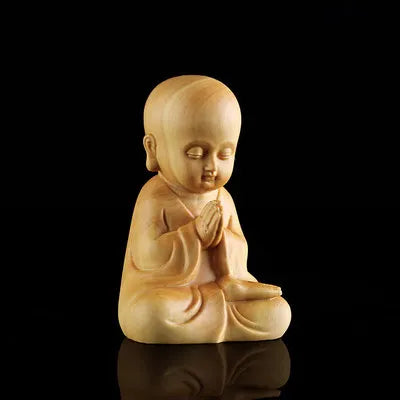 Little Monk Decoration New Chinese Zen Home Decoration Solid Wood Tea Decoration Small Zen Sami Statue Decoration