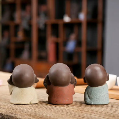 Little Monk Tea Play Purple Clay Tea Pet Boutique Can Raise Fortune Fish Tank Ornaments Zen Tea Tray Little Monk Ornaments Decor