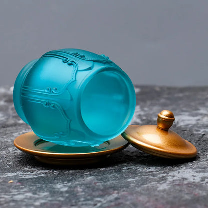 Liuli water purification cup Holy water cup The Eight Merit Cups for Water Supply Water Cup for Buddha Guanyin Gong Cup Great Co