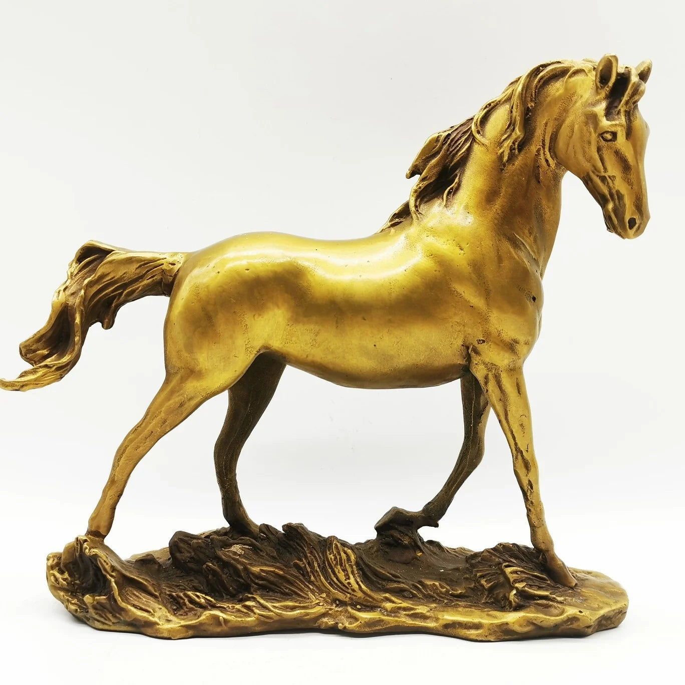 Living Room Decoration Copper Horse China's Brass Beautiful Horse Crafts Statues for Decoration Large Office Decor