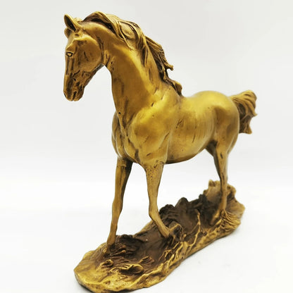 Living Room Decoration Copper Horse China's Brass Beautiful Horse Crafts Statues for Decoration Large Office Decor