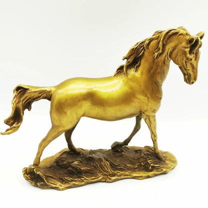 Living Room Decoration Copper Horse China's Brass Beautiful Horse Crafts Statues for Decoration Large Office Decor