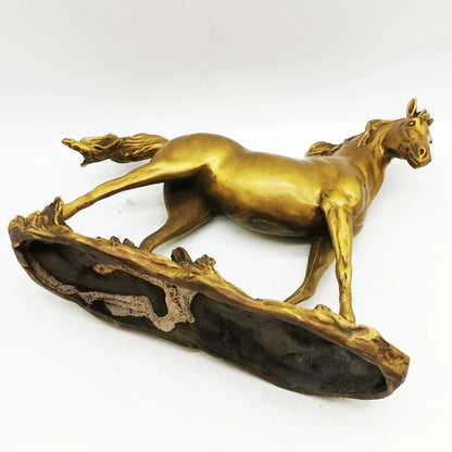 Living Room Decoration Copper Horse China's Brass Beautiful Horse Crafts Statues for Decoration Large Office Decor